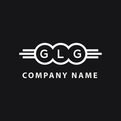 GLG letter logo design on black background. GLG  creative circle letter logo concept. GLG letter design.