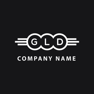 GLD letter logo design on black background. GLD  creative circle letter logo concept. GLD letter design.