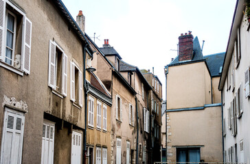 Antique building view in Chartres city, France.