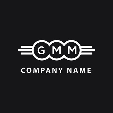 GMM letter logo design on black background. GMM  creative circle letter logo concept. GMM letter design.