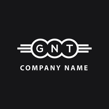 GNT letter logo design on black background. GNT  creative circle letter logo concept. GNT letter design.