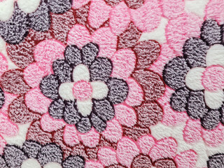 Pink and white flower pattern texture background with layers covering the entire area.