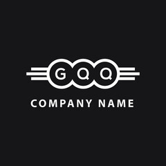 GQQ letter logo design on black background. GQQ  creative circle letter logo concept. GQQ letter design.