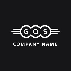 GQS letter logo design on black background. GQS  creative circle letter logo concept. GQS letter design.