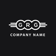 GRG letter logo design on black background. GRG  creative circle letter logo concept. GRG letter design.