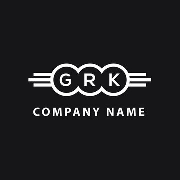 GRK letter logo design on black background. GRK  creative circle letter logo concept. GRK letter design.