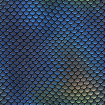 Seamless fantasy scales pattern. Reptilian texture. Colorful and vibrant tile. Exotic tileable surface. Nature print.