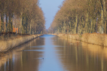 The Damme Canal till the lock at the Schipdonk Canal, seen from the bridge over the canal in Damme