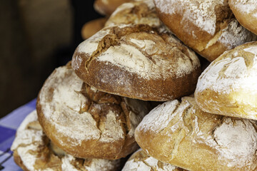 Artisan bread in a market