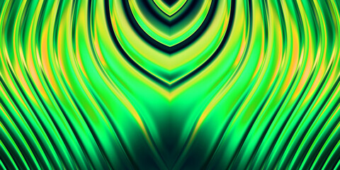 Obraz premium 3D illustration of colorful wavy reflective design wallpaper. Graphic illustration for wallpaper, banner, background, card, book cover or website. Abstract glossy background.