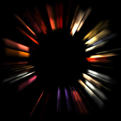 Cool background of vivid and vibrant light flares. Colorful glossy lights display with burst effect. Sparkling multicolored background.