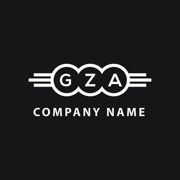 HZA letter logo design on black background. HZA  creative circle letter logo concept. HZA letter design.