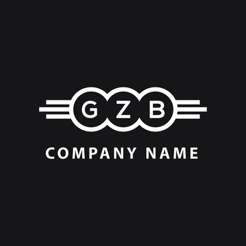 HZB letter logo design on black background. HZB  creative circle letter logo concept. HZB letter design.