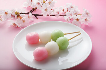 花見団子　桜　　春イメージ