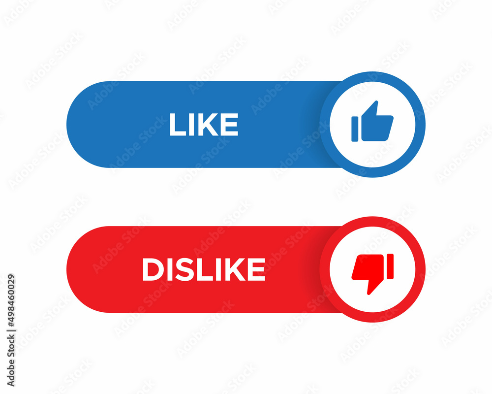 Poster like and dislike icon vector in bar button