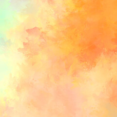 Painted composition with vibrant brush strokes. Textured colorful painting. Paint brushed wallpaper.