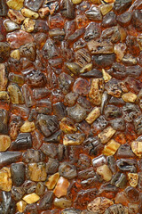 Amber mosaic, wall decoration, for backgrounds or textures