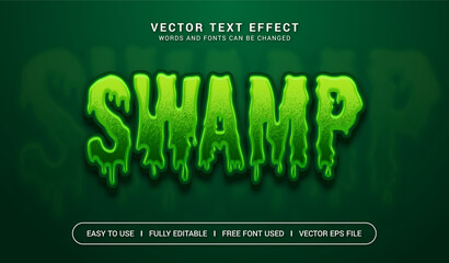 Swamp Editable Vector Text Effect.