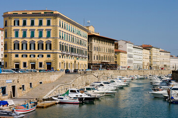 Europe, Italy, Livorno, Tuscany; waterfront
