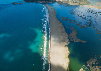 Iztuzu Beach Drone Photo, Spring Season April 2022, Dalyan Mugla Turkey