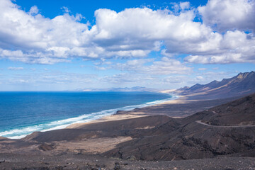 View from mirador del Cofete to the sea