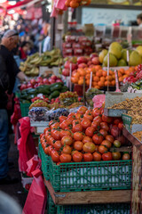 Fruit and vegetables for sale at the market 