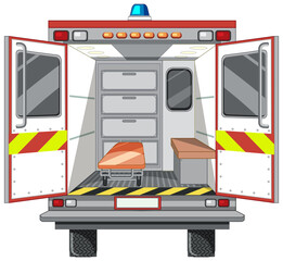 Emergency ambulance on white background © GraphicsRF