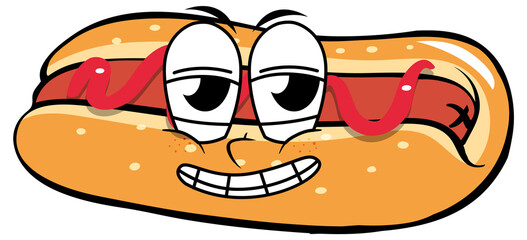 Hotdog with funny face