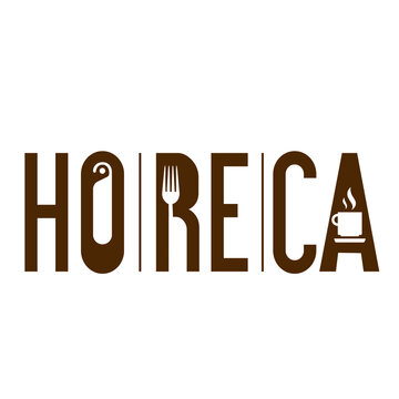HoReCa icon vector on white. Hotel Restaurant Cafe.