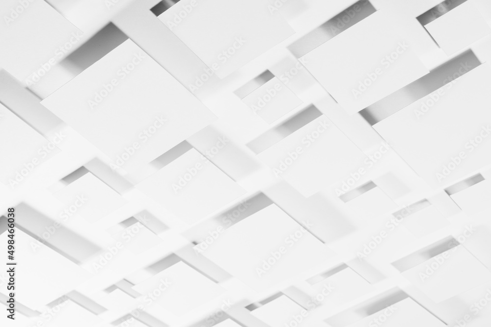Poster geometric abstract background with diamonds in bright light with strict gradient grey shadows as pat