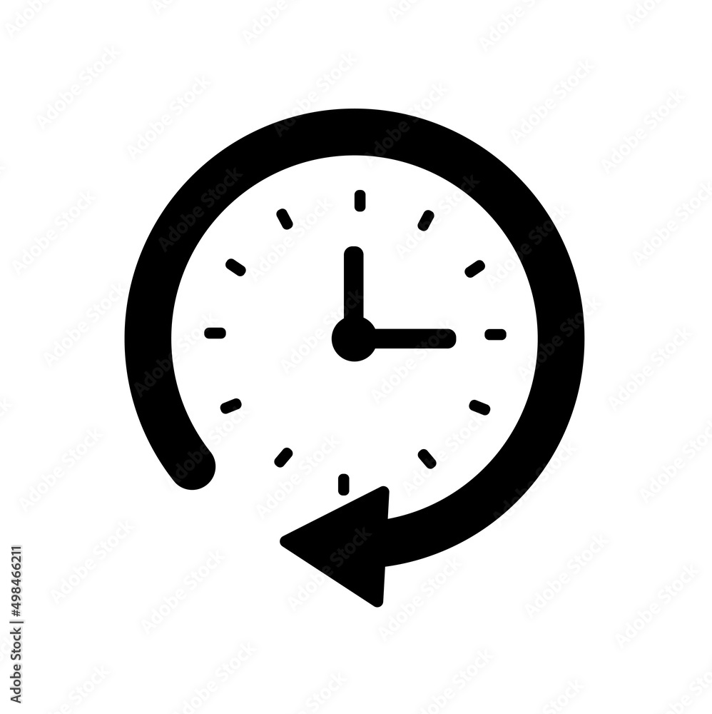 Poster history icon vector, icon for application and website. time icon. repeat or refresh sign vector illu