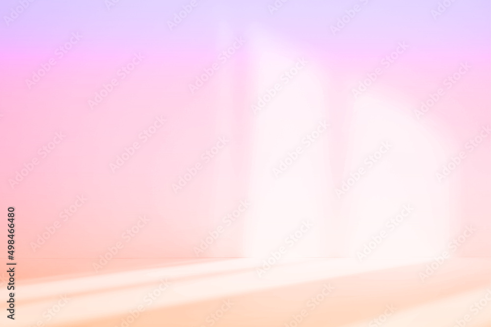 Poster abstract pink studio background for product presentation. empty room with shadows of window. display