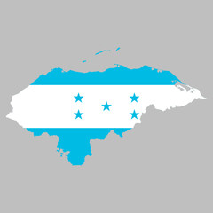 Obraz premium Honduras flag inside the Honduran map borders vector illustration