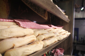 bread in a bakery