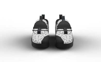 Obraz premium sneakers front view with shadow 3d render