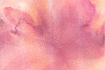Abstract art background light red and pink colors. Watercolor painting on canvas with soft rose gradient.