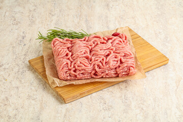 Raw beef minced meat for cooking
