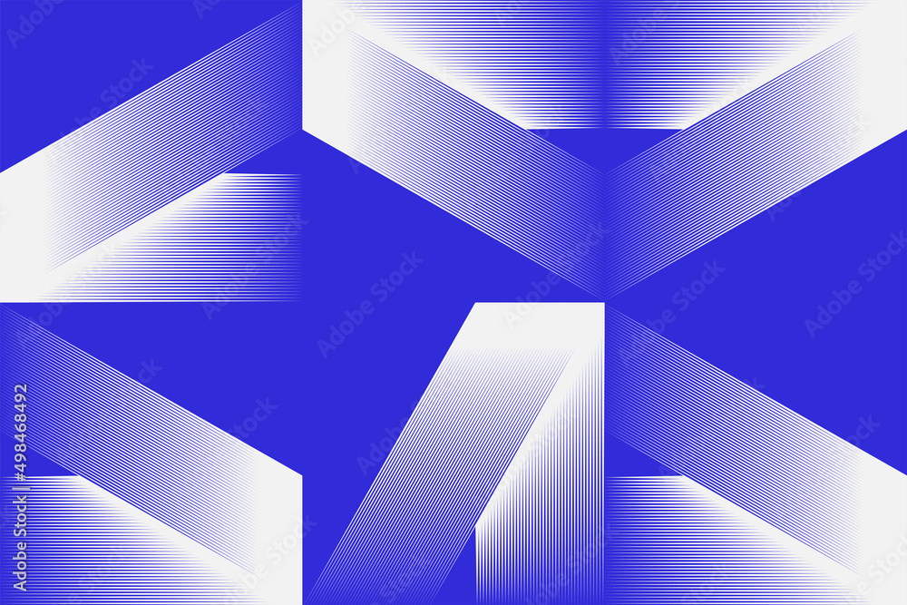 Poster abstract geometric vector seamless pattern with transition effect.