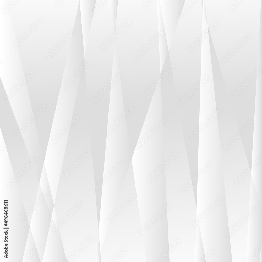 Poster Abstract white and gray gradient background. Modern minimalist design. Vector illustration with simple shapes like circle, square, rectangle. Monochrome light 3d futuristic design