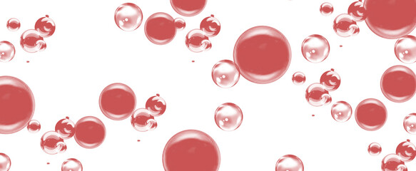 red color bubble background on white background