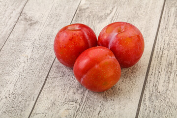 Ripe sweet tasty red plum