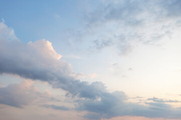 Fototapeta na wymiar Evening sky, sunset sky, nature background, cloudy day
