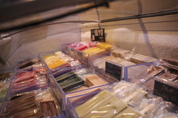 fruit popsicles for sale at the market 