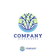 Tree logo vector template, Creative Tree logo design concepts