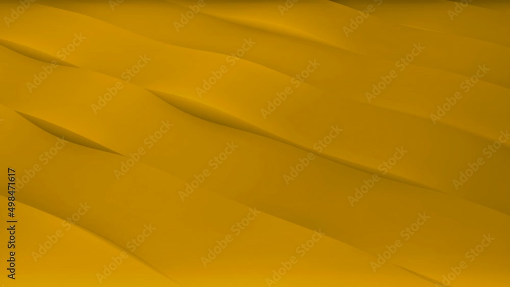 Poster yellow wavy surfaces moving in opposite directions in a continuous loop