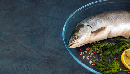 Fish of the northern seas Salvelinus alpinus. Healthy food rich in protein and omega-3 fatty acids.