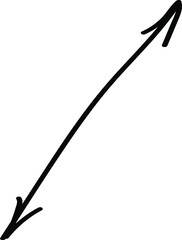 Arrow. Black and white. Vector clipart