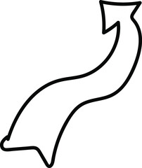 Arrow. Black and white. Vector clipart