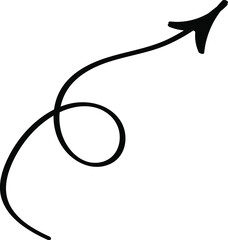 Arrow. Black and white. Vector clipart