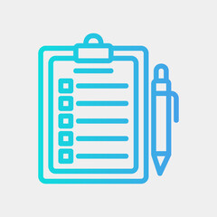 List icon in gradient style, use for website mobile app presentation